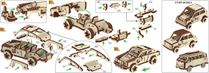 WOODEN CITY 3D puzzle Superfast Rally Car č.4 (2/16)